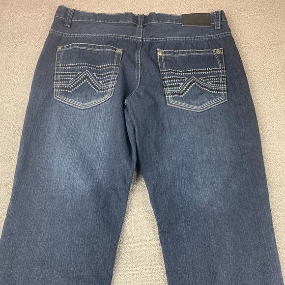 Loose Thread Men's 36x32 Dark Blue Jeans. - Picture 3 of 11